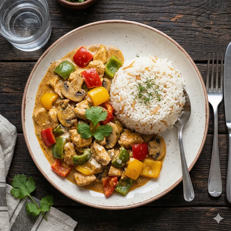 Tikka Masala Soslu Tavuk