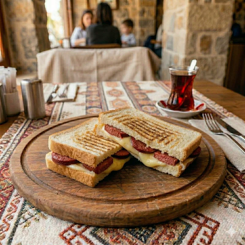 Sucuklu Kaşarlı Tost