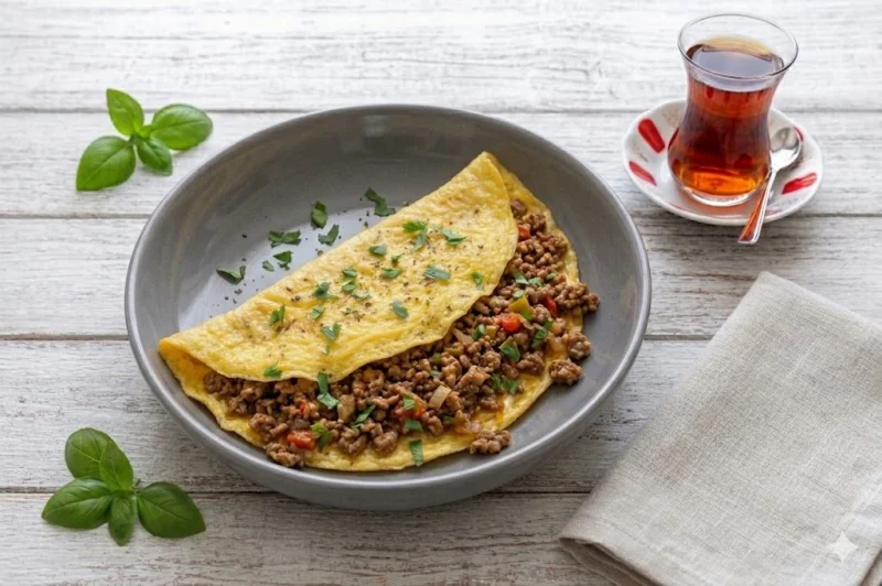 Kıymalı Omlet