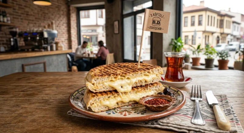 Bazlama kaşarlı tost